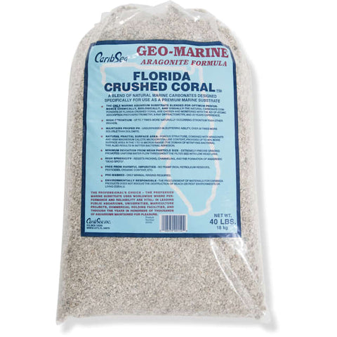 Marine Substrate & Decor - CaribSea Florida Crushed Coral - Aragonite Substrate (40 lbs)